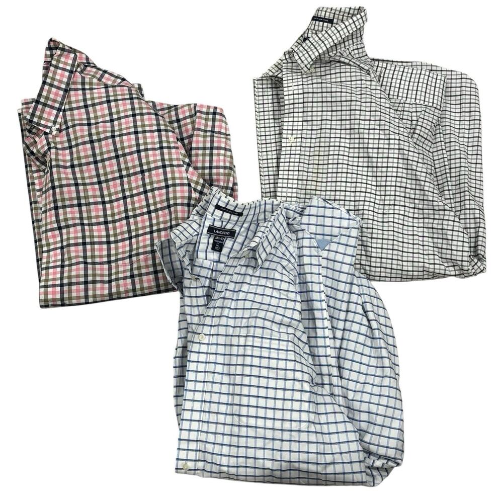 Men's Checkered Shirt Set - Pink, Black, and Blue